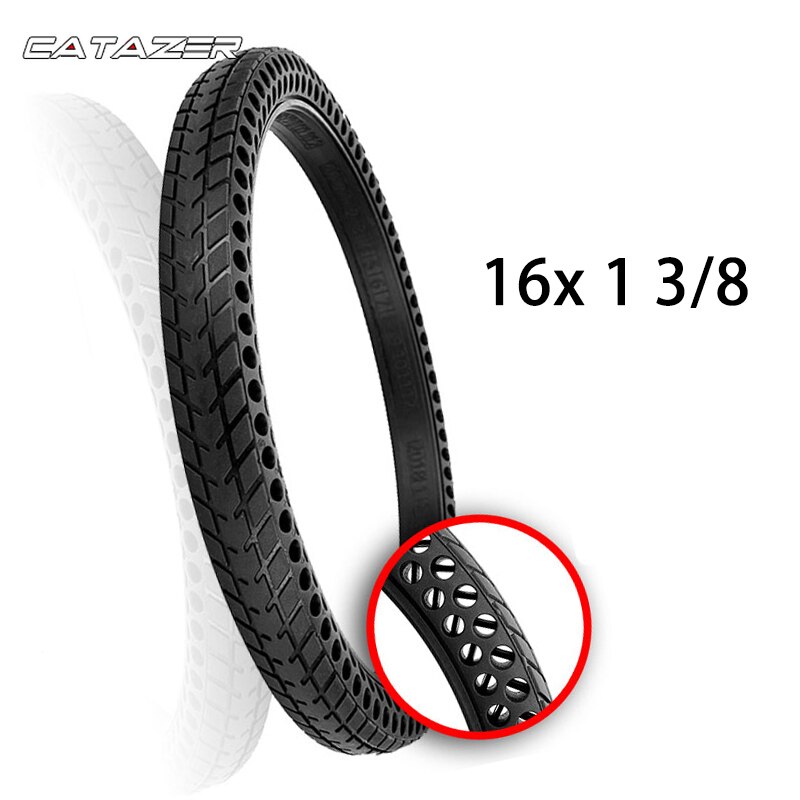 16 Inch Non-pneumatic Airless Ever Tire Perforated Shock Absorbing Tyre Explosion-Proof Solid Tires Bicycle Tires