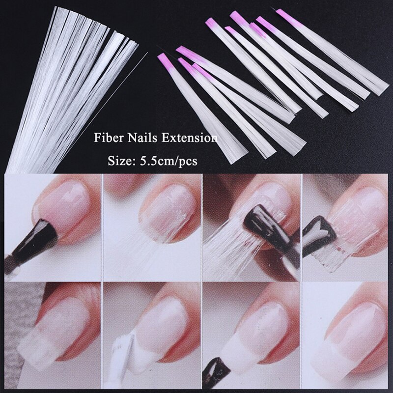 DIY Nagels Buiding Uitbreiding Tips 100PCS Manicure Glasvezel Nagel Vorm Voor Nail Zijde Uitbreiding Nail Art Glasvezel