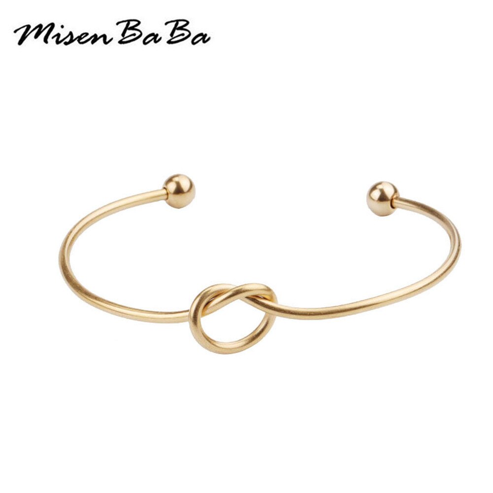 5 Pçs/lote Nó Do Coração Pulseira Bangle Para a Mulher de Aço Inoxidável Ajustável Básico Com Fio Nó Pulseira Acessórios de Jóias
