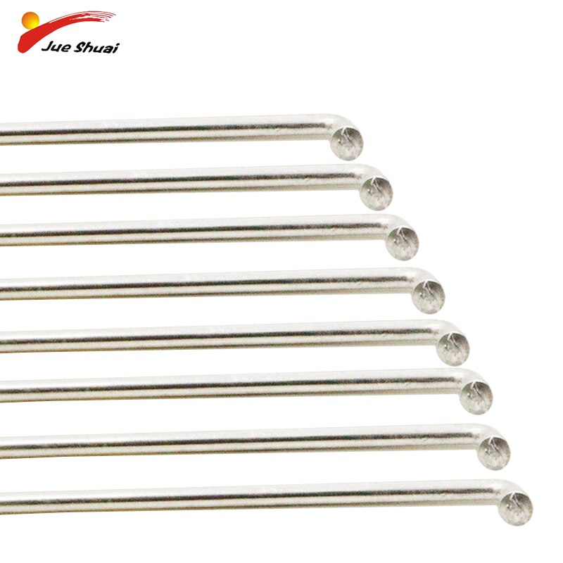 Kit Raggi Bici Universali 13G 225mm + Dadi, Acciaio 45 Nero, 36+36 Pezzi Per Ricostruzione Ruota