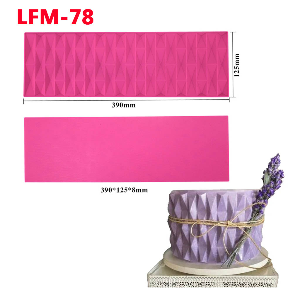 3D Origami Silicone Cake Lace Mold Fondant Moulds Cake Decorating Tool Border Decoration Lace Mold kitchen Bakeware: army green