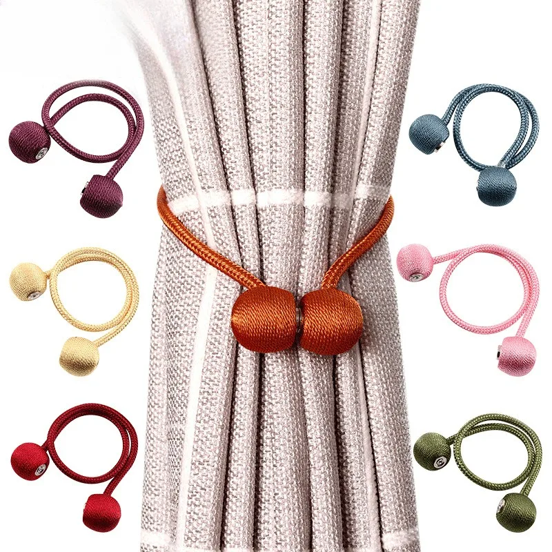 Magnetic Pearl Ball Cortina Tiebacks, Fivelas de cortina, Costas, Fivela, Clipes, Hastes, Casa, Acessórios decorativos