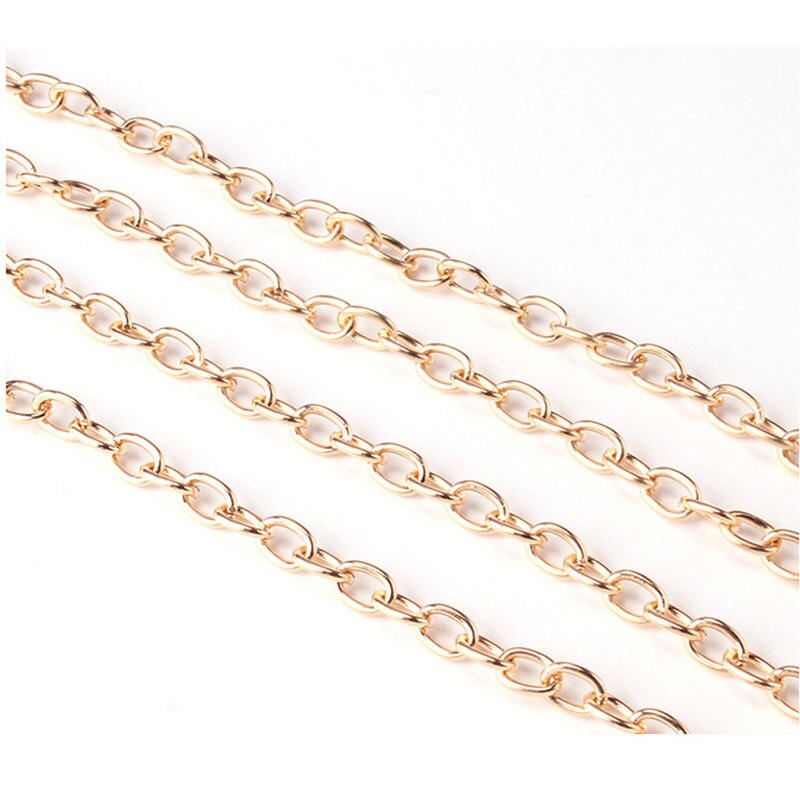 Gold Metal Thin Women Chain Belt Rose Flower Decorative Waist Chains All-Match Dress Adjustable Metal Straps
