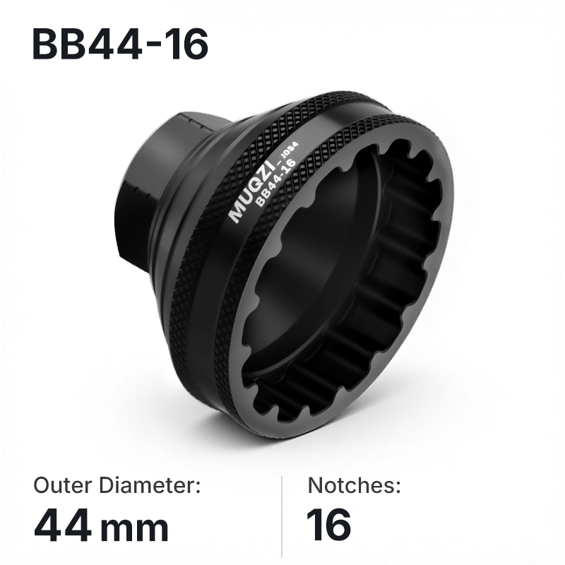 MUQZI Bottom Bracket Install Removal Tool 12/16-Notch Fits 39mm/40.5mm/44mm/45.6-46.6mm Outer Diameter BB Cups Bicycle Repaire