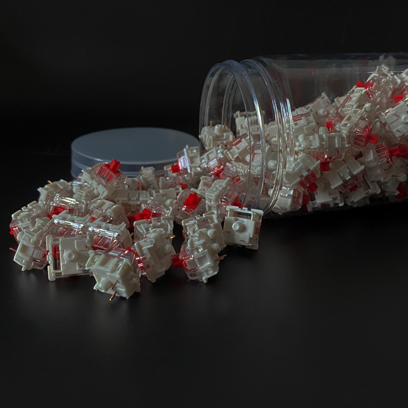 gateron Milk yellow pro mechanical keyboard switch Pro red switch game office keyboardFactory lubrication 3pin5pin jar packaging