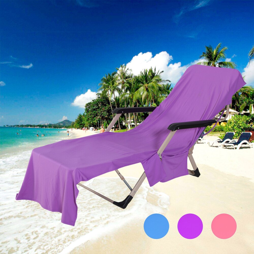 Storage Beach Towel Recliner Set Lounge Chair Beach Towel Cover Microfiber Quick Drying Pool Towel Bath Towels With Bag