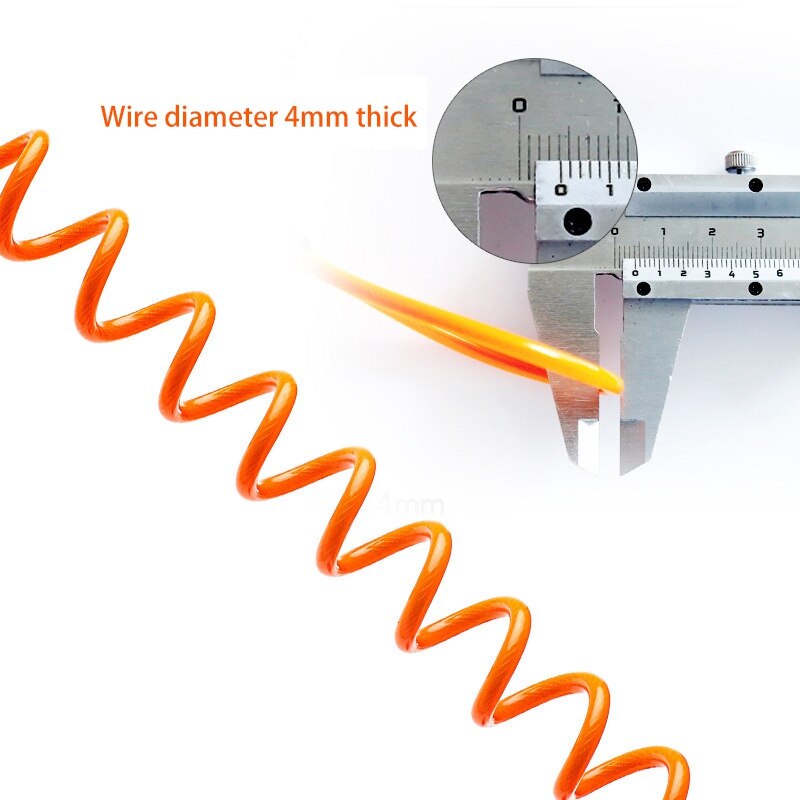 Stainless Steel Spring Rope Chain Fall Prevention Theft Prevention Loss Prevention Curl Cord Key Chain Inside Double Ended