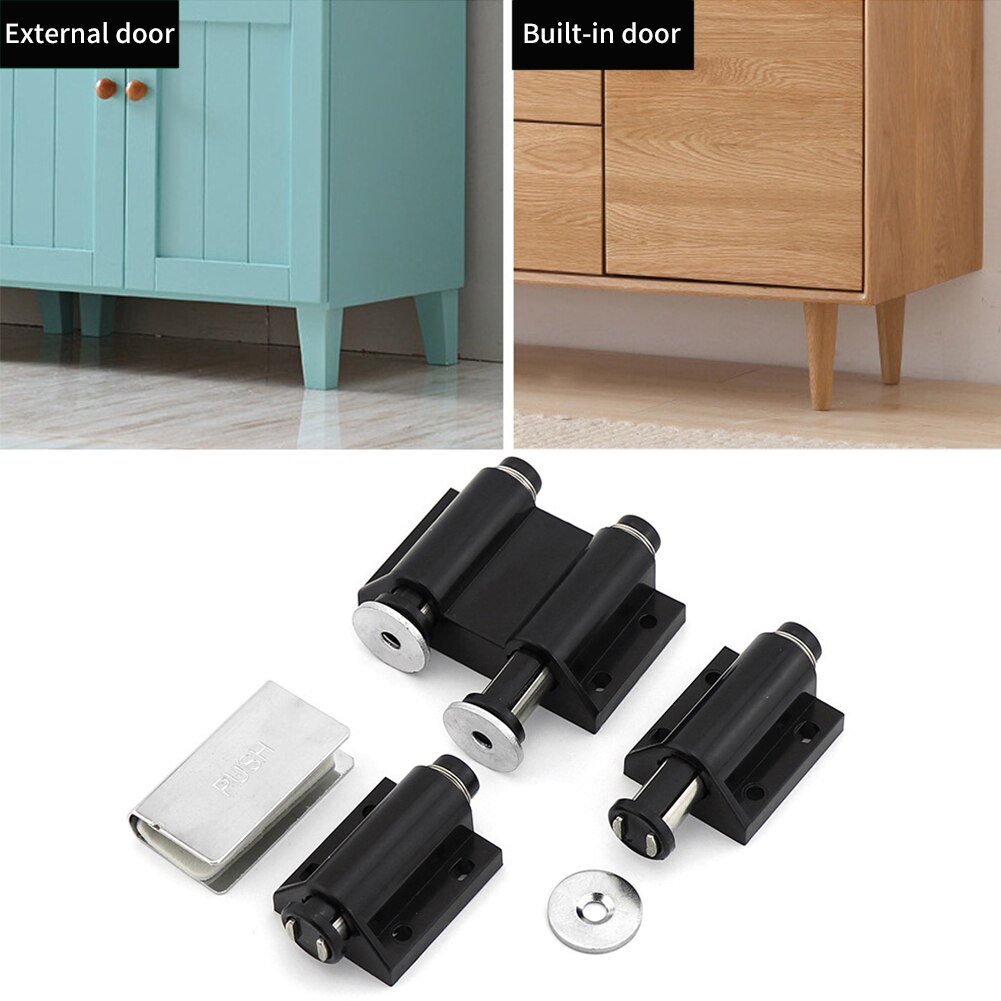 2 Stuks Glazen Deur Duurzaam Meubelen Zwarte Kast Vangsten Garderobe Dichter Kast Lade Klink Magnetische Aantrekkende Hardware
