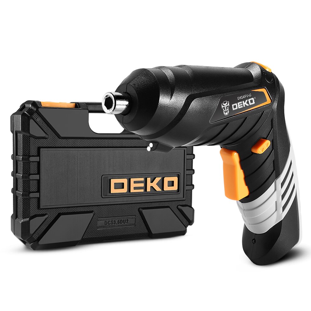 Deko-parafusadeira elétrica sem fio s1/s2/s3, bateria, mandril, carregamento, sem chave