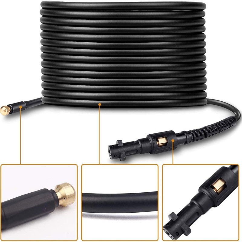 Manguera de limpieza de agua de drenaje de alcantarillado, limpiador de tuberías, manguera de agua de alta presión con boquilla, para Lavor/karcher k2k5/parkside herramientas adaptador limpiador a presión,jet nozzle