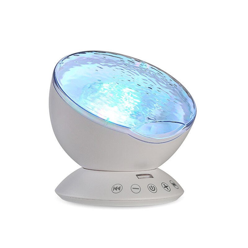 Baby Lichtgevende Speelgoed Nachtrust Light Star Sky Ocean Wave Muziekspeler Projector Lamp Baby Kids Led Slaap Sussen Lichten: WHITE