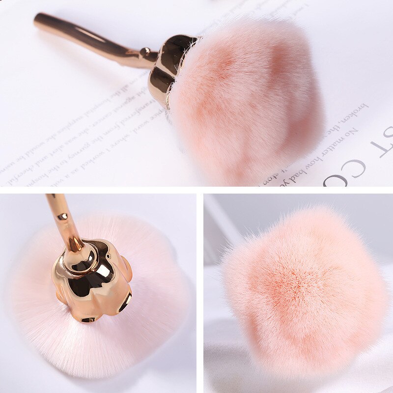 Rose fleur maquillage pinceau fond de teint poudre Blushes Contour cosmétique brosse