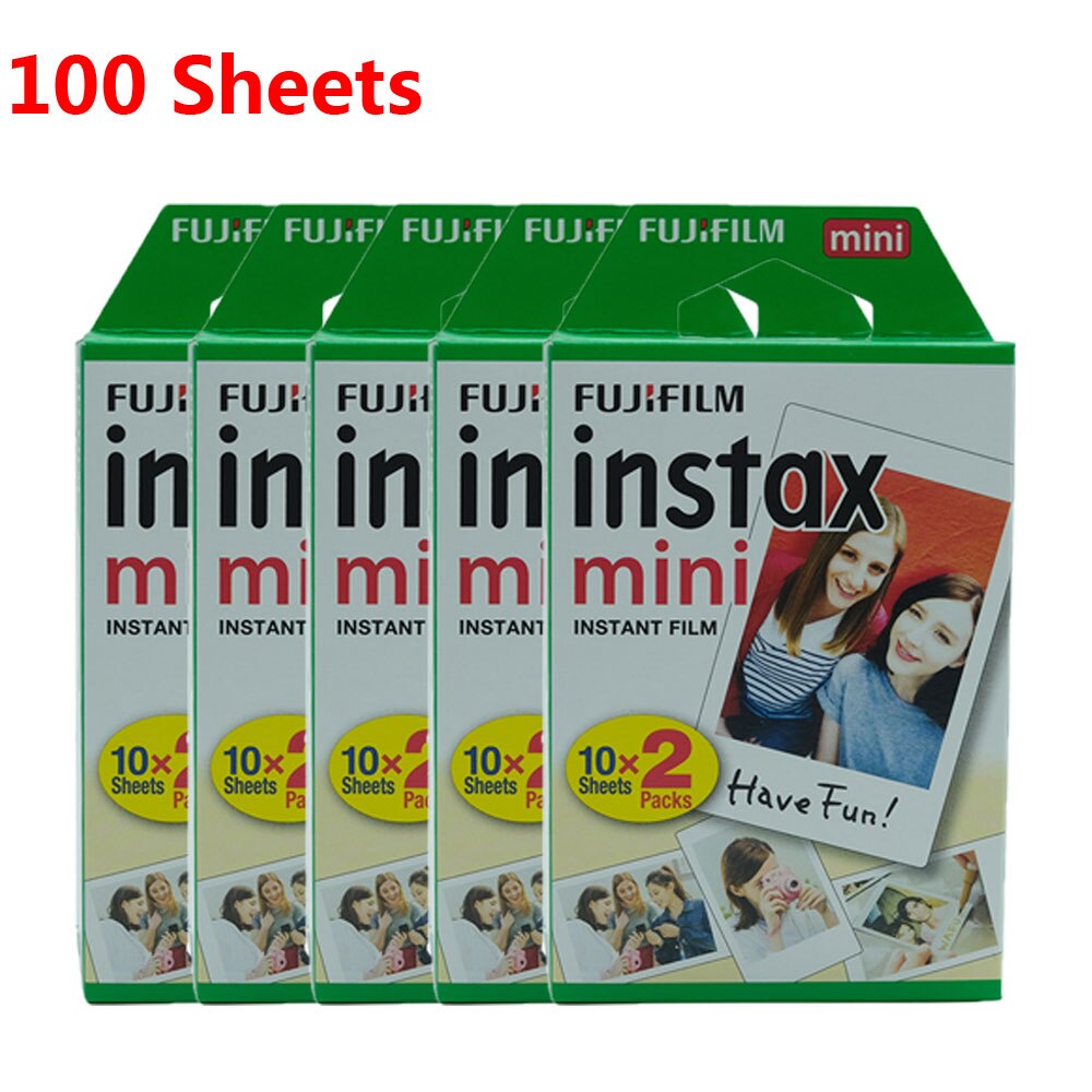 10-100 feuilles papier Photo Fujifilm Instax Mini 9 Mini 8 instantané Mini 70 90 Film caméra Instax Mini Film cadre Photo en option