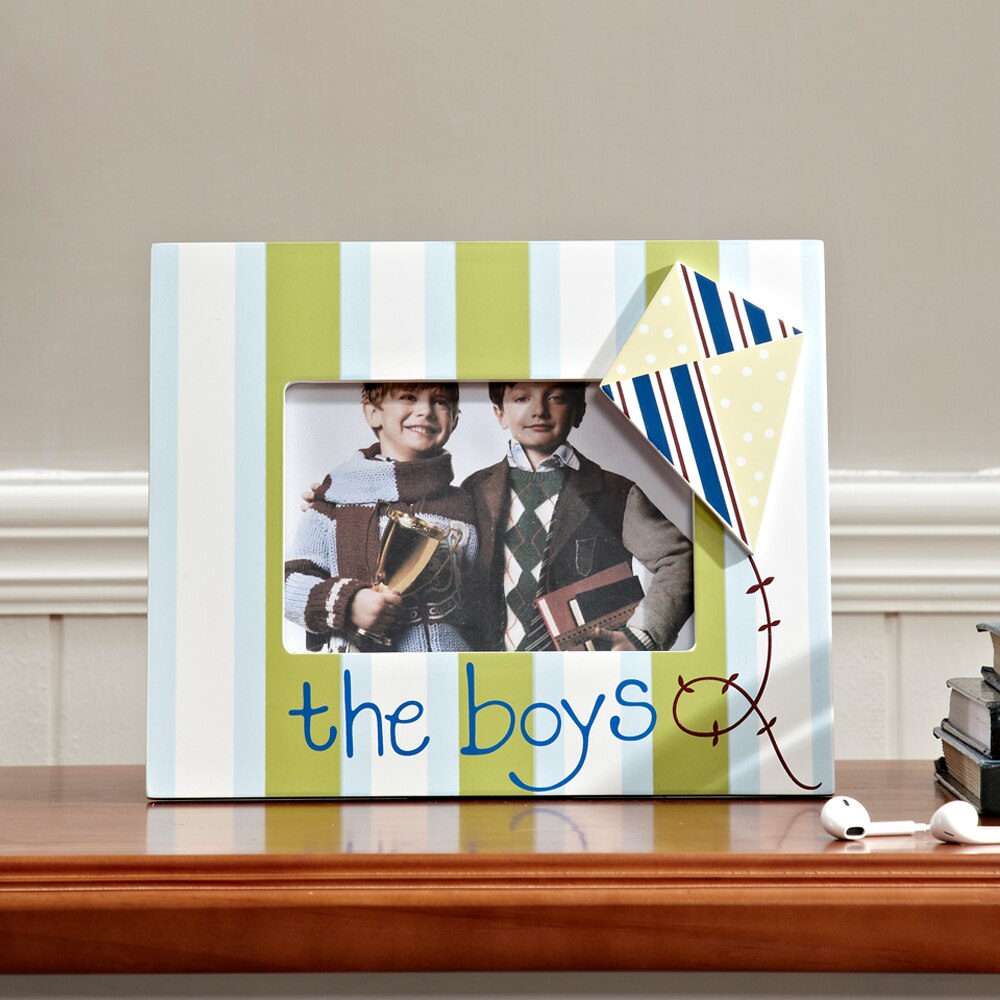 children photo frame kids room desktop decoreations wood picture frame: BOY