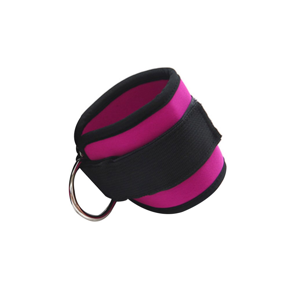 1 pces exercício ginásio levantamento de peso fitness d-ring tornozelo cinta cabo fixação cinta YS-BUY: rose red