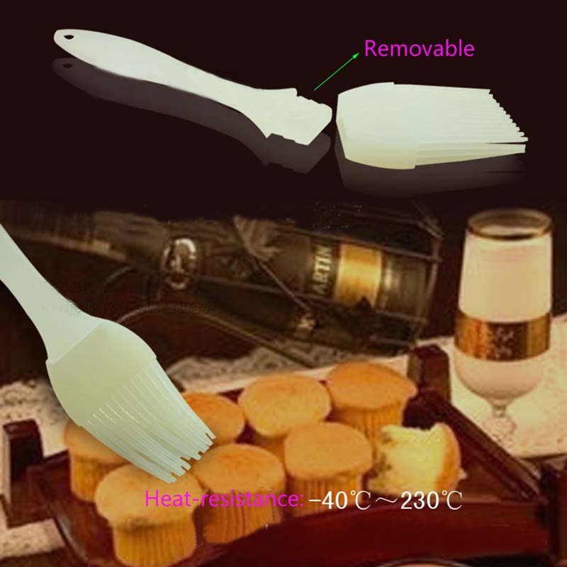 Outils de gâteau de brosse d'huile liquide de Silicone qui respecte l'environnement beurre pain pâtisserie brosse BBQ ustensile Sauce/vinaigre cuisson outils de cuisson F0008