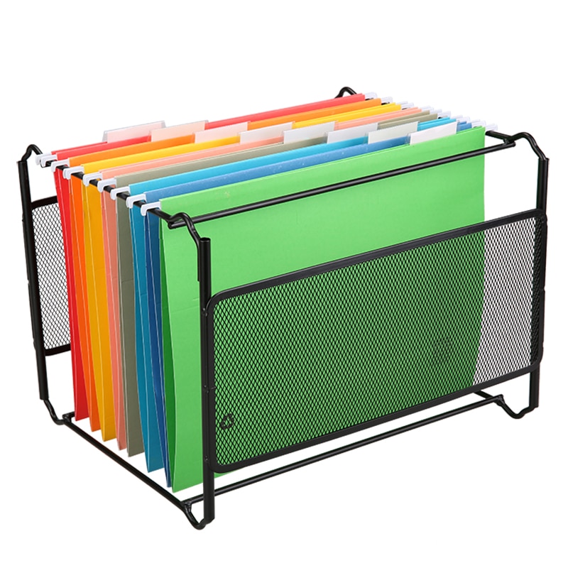 1 pcs Metal Desk Accessories Mesh Hanging File Folder Frame Documents Holder Organizador A4 FC Size for Company Office Supplies
