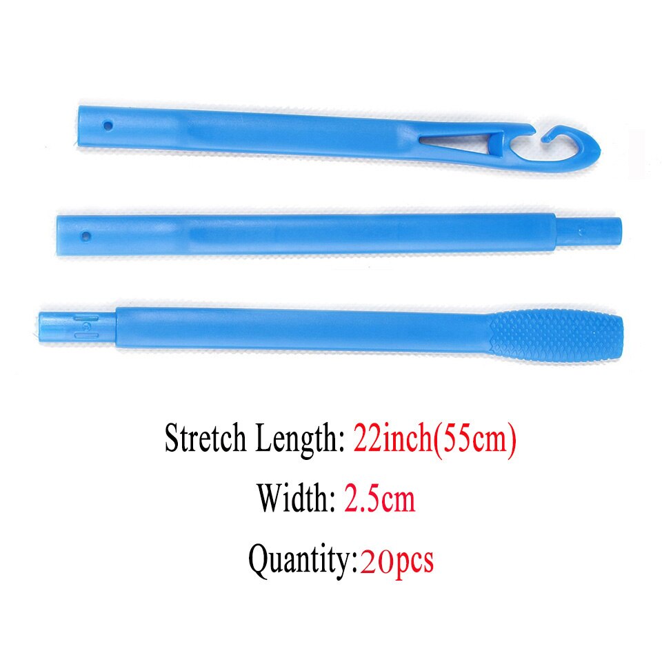 20 PCS/40 PCS Soft Hair Curler Rollers Curl Hair Bendy Rollers DIY Krultangen Tool Styling Plastic haar Curling: 20pcs55cm