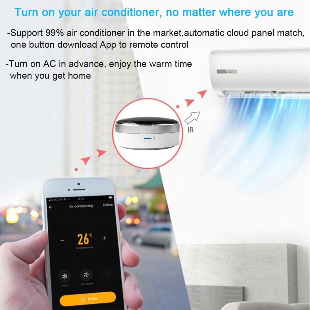 Smart Life Home Automation Universal Remote Controller WIFI+IR Control Air Condition TV Work with Google Assistant Alexa Siri