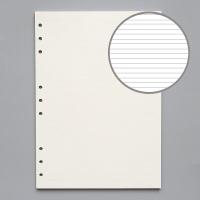 A4 B5 Leaf Notebook Refill Spiral Binder Planner Inner Page Inside Paper Dairy Weekly Monthly Plan To do Line Dot grid 45 sheets: B5 line 9 holes