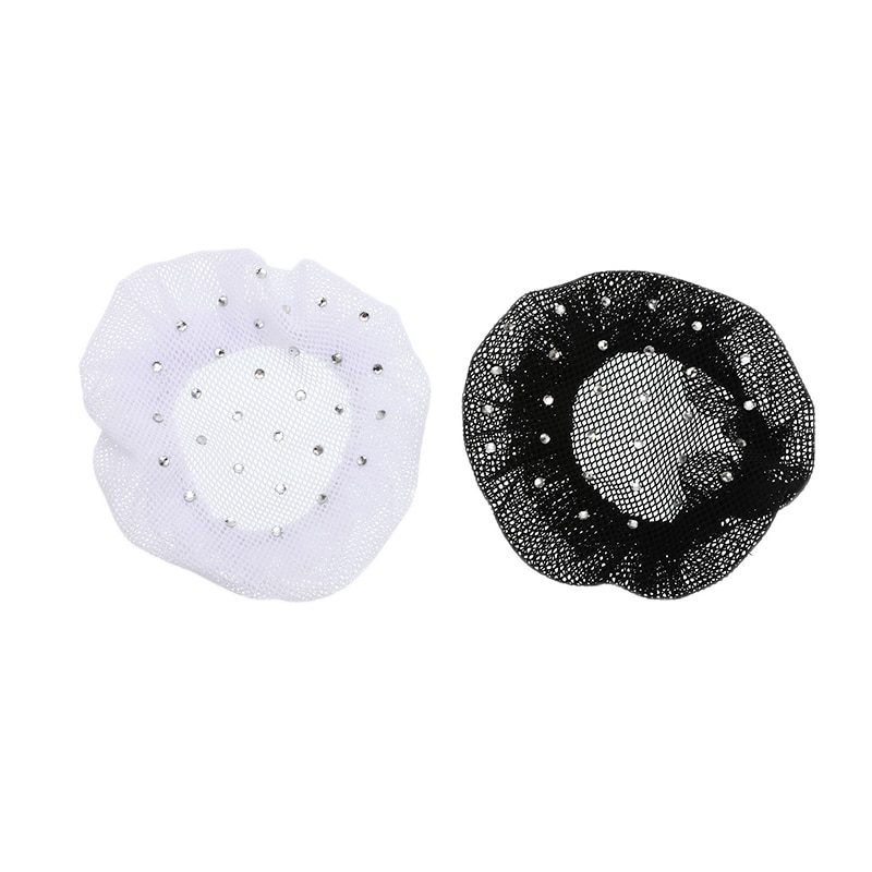 Malla Invisible para el pelo para pelucas, malla de 10cm, color blanco y negro, líneas suaves, accesorios para el cabello, 1/2 Uds.: White Black