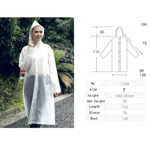Chubasquero transparente para adultos impermeable de goma eva impermeable de vinilo impermeable para acampar senderismo abrigo de lluvia con capucha