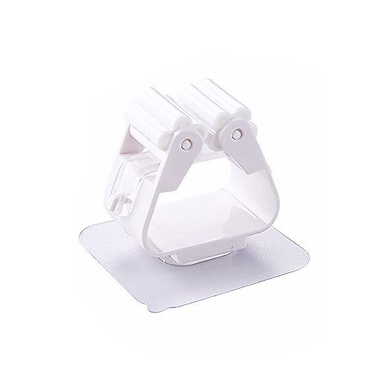 Wall Mounted Mop Hanger Clip Organizer Holder Brush Broom Hanger Storage Rack Seamless Mop Hook Organizer Bathroom Kitchen Tool: White