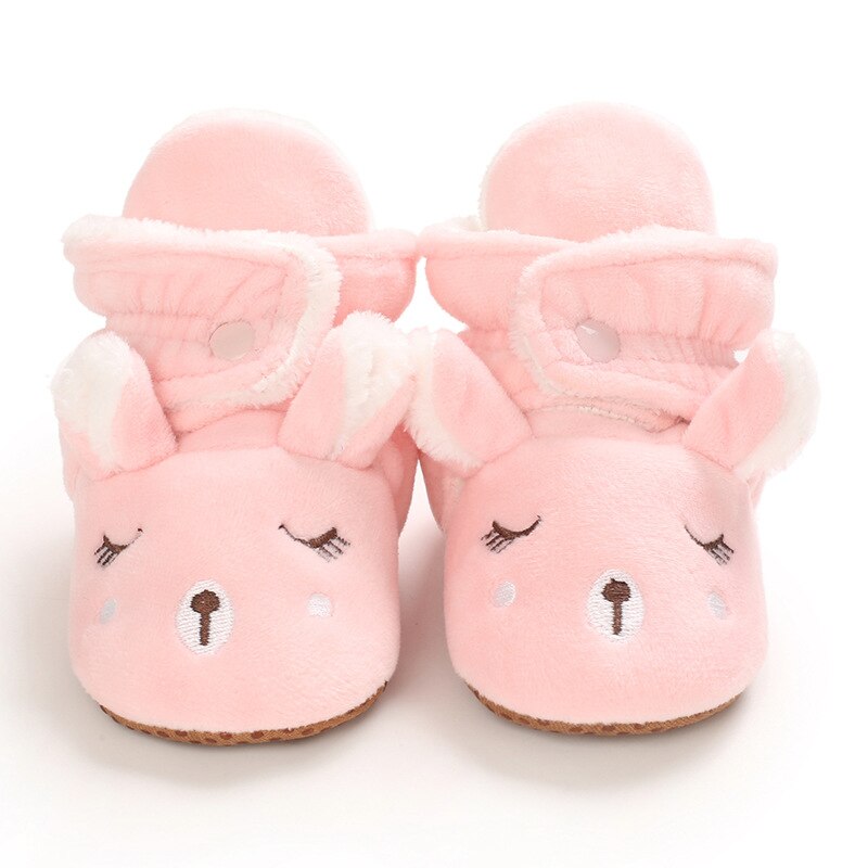 Enfants hiver bébé fille chaussures bout rond bottes pour garçon coton enfant en bas âge fille neige cheville Slip-on bébé rembourré enfants bottes: pink / 13-18 mois