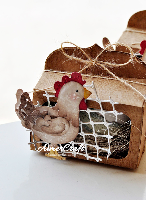 Small Grid Chicken Metal Cutting Dies Scrapbooking Stencil For DIY Paper Card Decorative Embossing Die Cut Craft Dies