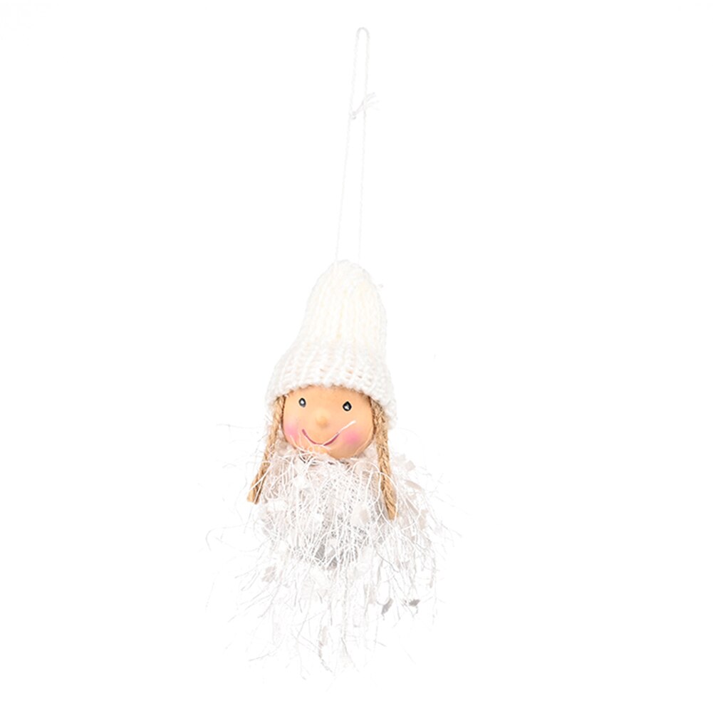 Christmas Feather Sequins Angel Doll Chrismas Tree Decoration Hanging Ornaments Atmosphere Decoration Props: O