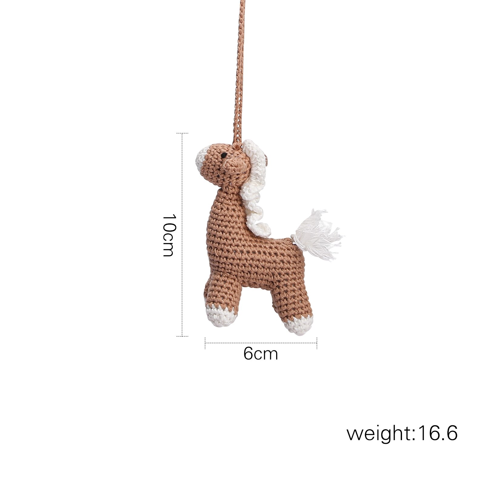 2 Pcs Solid Wood Fitness Rack Pendant Baby Play Gym Wood Bed Bell Crochet Alpaca Pendant Infants Baby Gym Toy Hanging Ornaments: 1