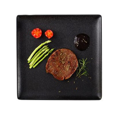 Japanse Balck Keramiek Blakefast Plaat Steak Plaat Dessert Lade Taart Lade Voor Thuis Hotel Restaurant Party: palte-round