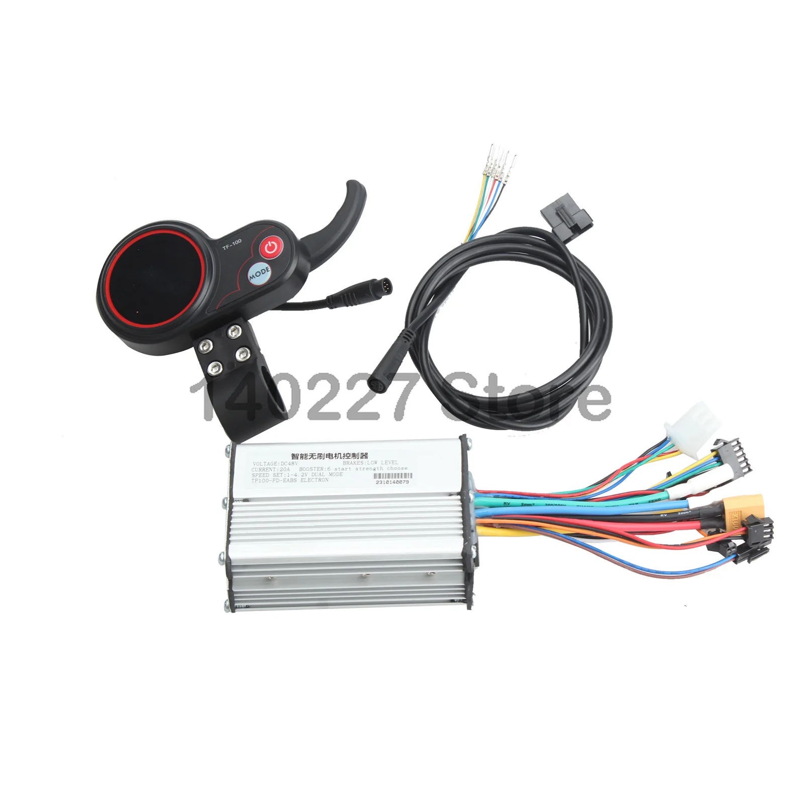 48V/20A Electric Bike Scooter Controller with Throttle LCD Display Speed for Bike BLDC Motor Scooter Parts