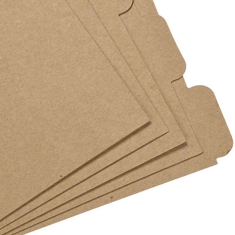 3 Sets Kraftpapier Divider Index Pagina Tab Kaarten Voor 6-Gaten Ring Bindmiddelen Notebooks Travel Diary Journal Planner (A5)