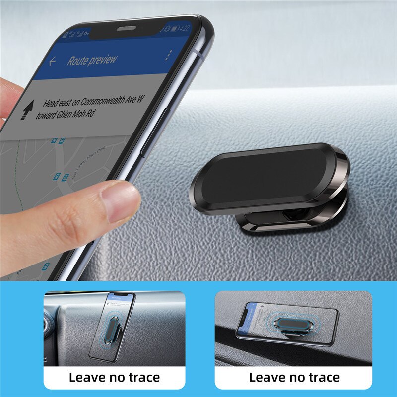 TKEY Metal Magnetic Phone Holder 360° rotating Car Phone Holder Stand For iPhone 11 Pro Zinc Alloy Magnet GPS Car Support Mount