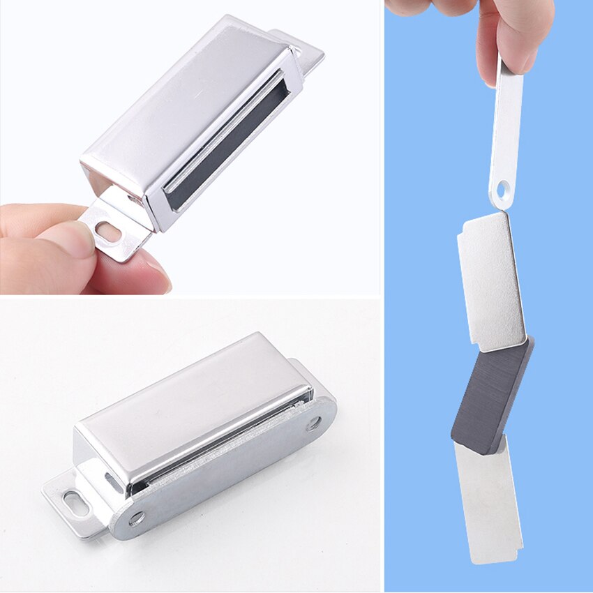 60mm Stainless Steel Cabinet Door Catch- 25kg Magnetic Catch for Kitchen Cupboard Wardrobe Closures Cabinet Door Drawer Latch