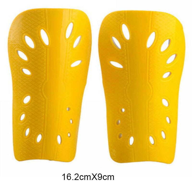 2pcs Men Lightweight with Hole Football Shield Basketball Shin Guards Protective Gear PR: Yellow 16.2cmX9cm