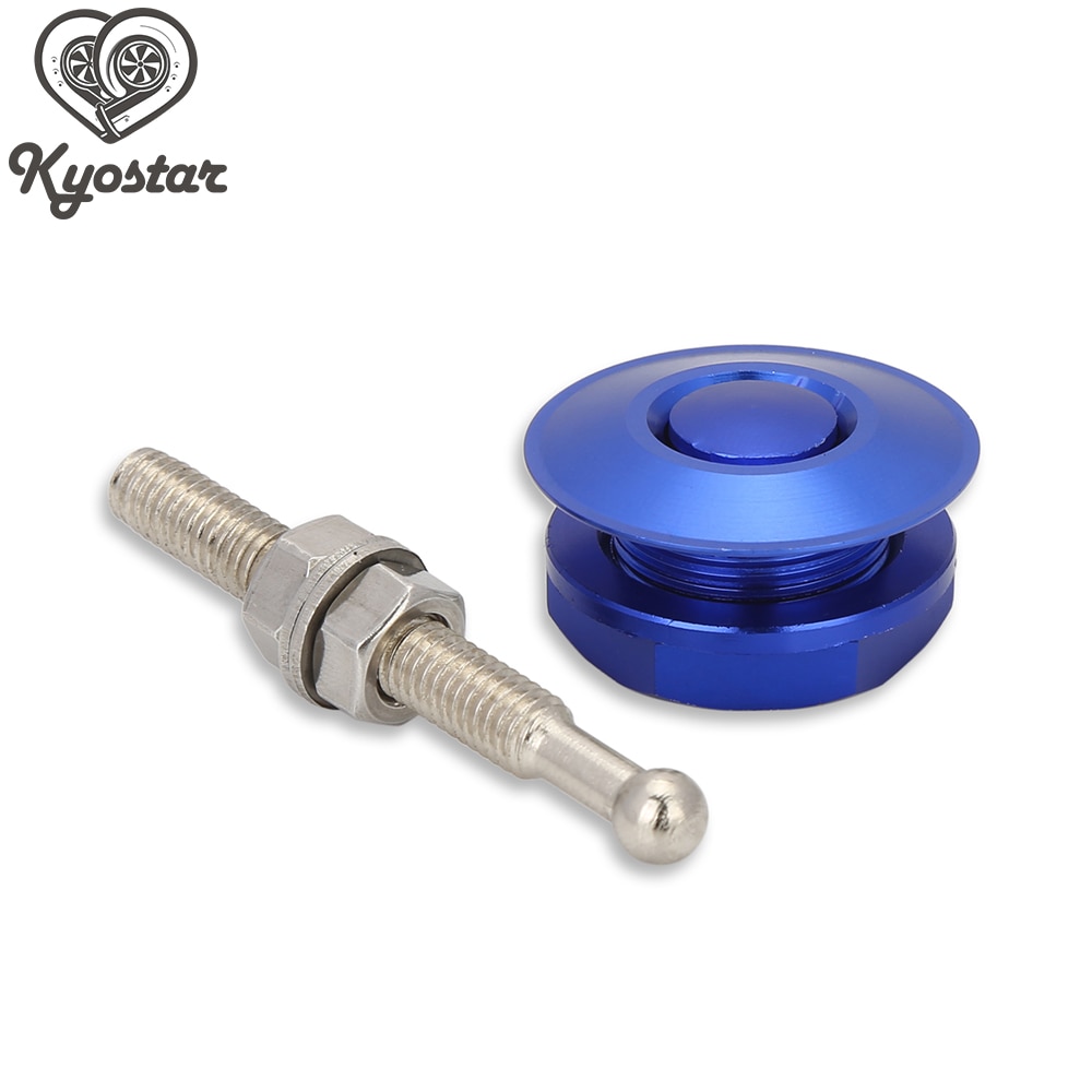 Universal Aluminum Push Button Car Quick Release Latch Hood Pin Lock Clip Kit