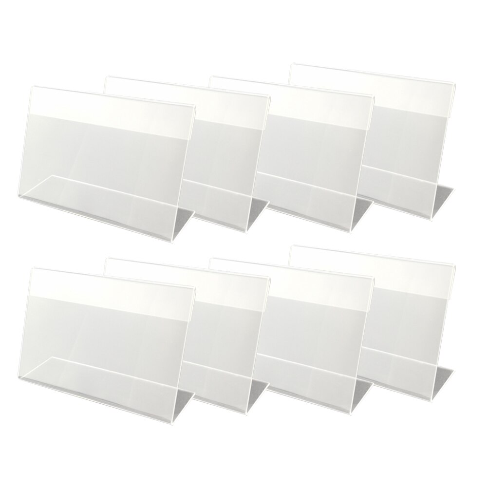 30Pcs 6x4cm Acrylic Shelf Label Holder Price Tags Premium Plastic Transparent Price Tag with Price Card