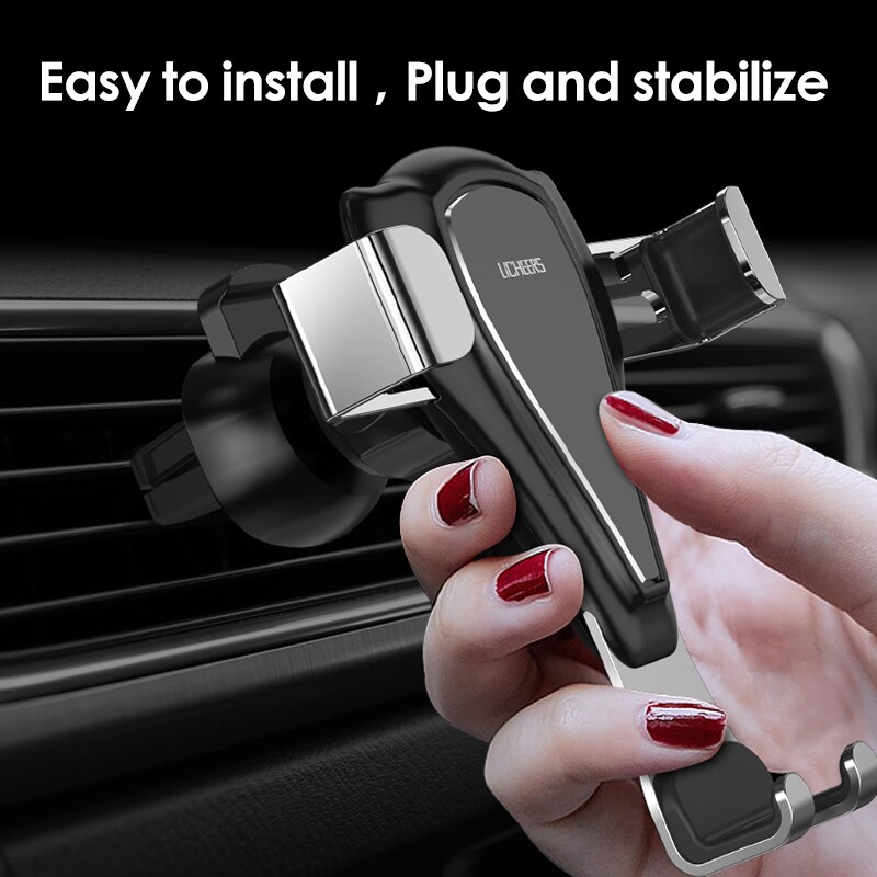 Licheers Auto Telefoon Houder Voor Iphone 7 8 Xiaomi Gravity Air Vent Mount Houder Mobiele Telefoon In Car Holder Stand voor Samsung S9