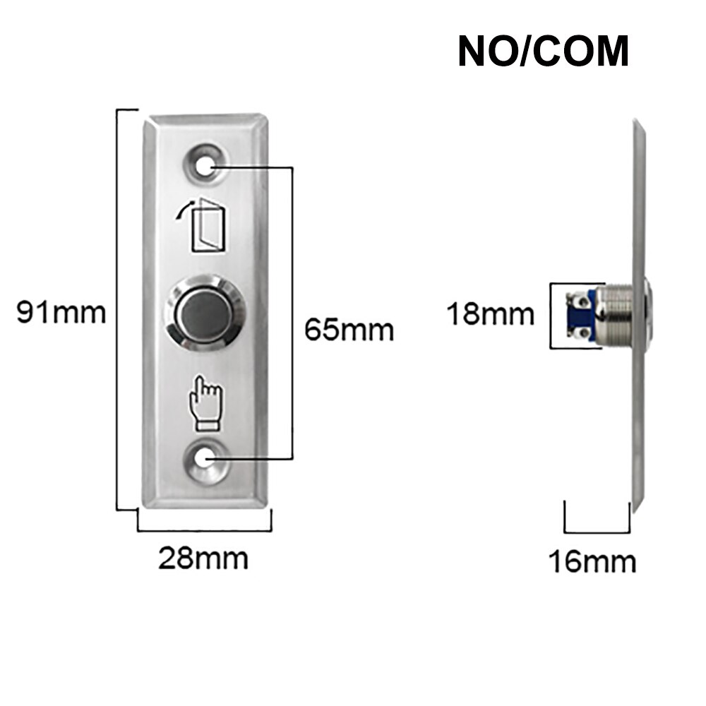 Press Push Exit Electronic Lock Release Switch Optional No Touch Door Access Control Exit Button: S28 NO COM