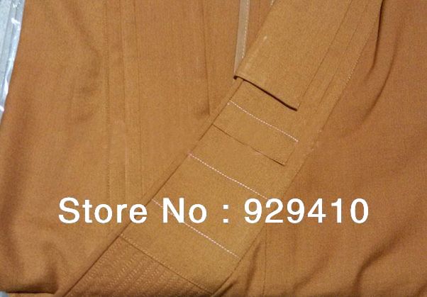 unisex thick cotton zen shaolin Buddhist Monks robe uniforms suits abbot gown laymeditation clothing gray yellow 2colors