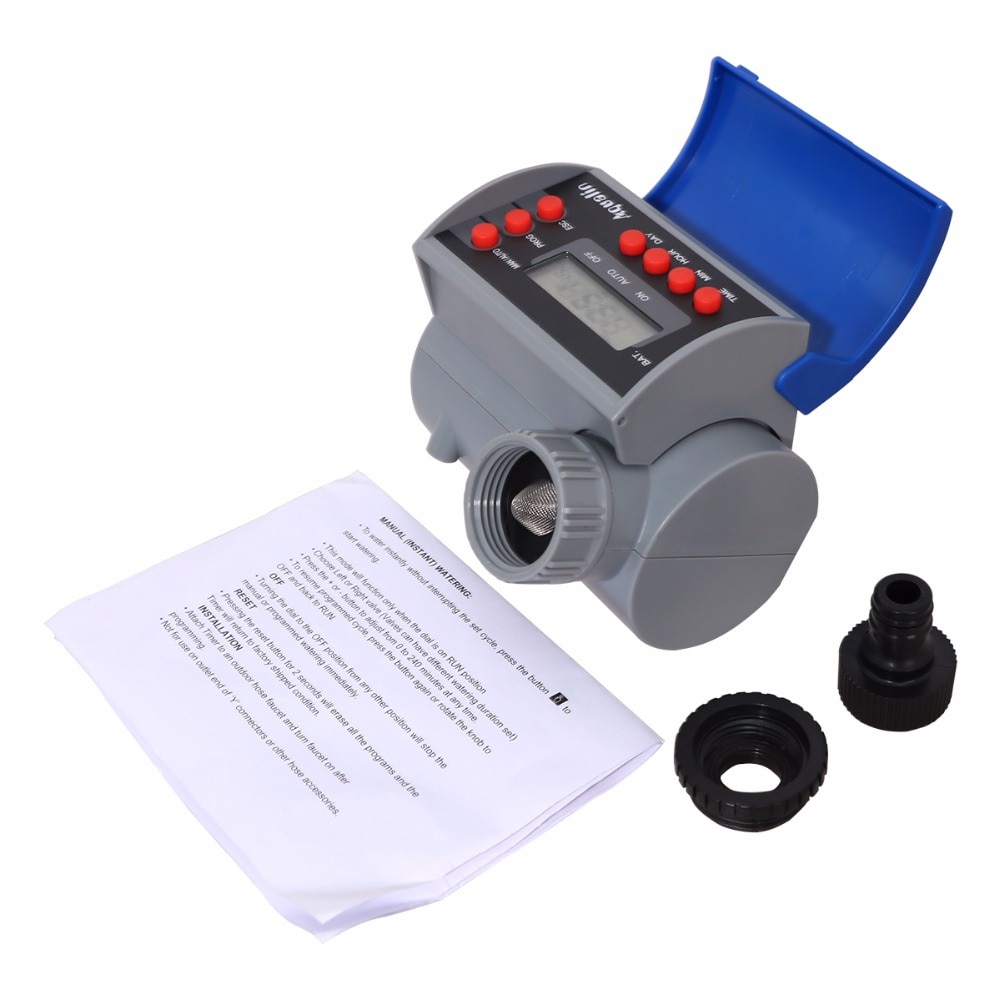 Home Garden Automatic Water Timer Solenoid Valve Digital Irrigation Controller 21002A and Rain Sensor 21103 and Humidity Sensor