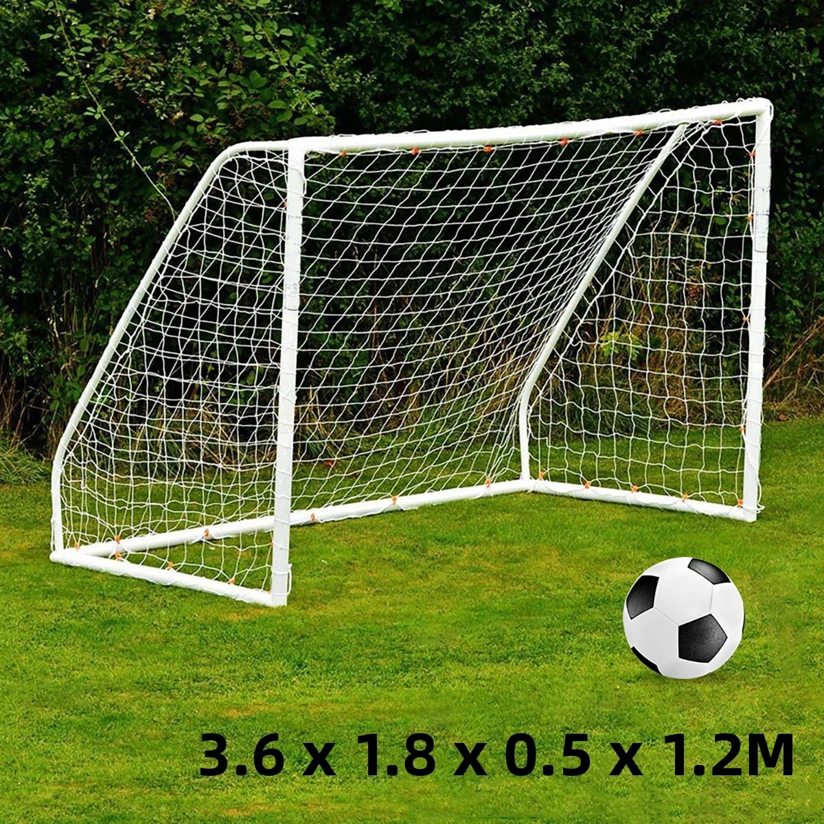 Full Size Football Net For Soccer Goal Post Junior Sports Training 1.8M X 1.2M ​2.4M X 1.8M ​​3.6M X 1.8M Football Net High Qual: Red
