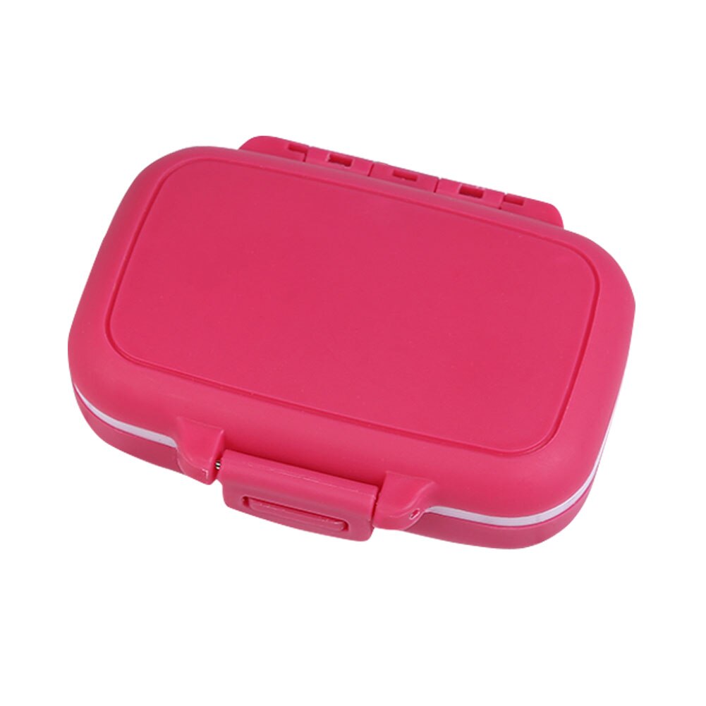 Pill Case Storage Box 3 Compartment Travel Portable Vitamin Divider Medicine Organizer Container P9: Rose Red