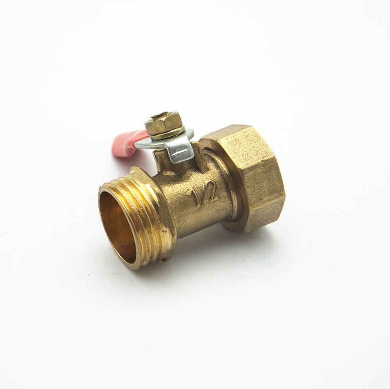 1/2" BSPT Female x 1/2" BSPT Male Threaded Two Way Brass Ball Valve For Oil Water Air