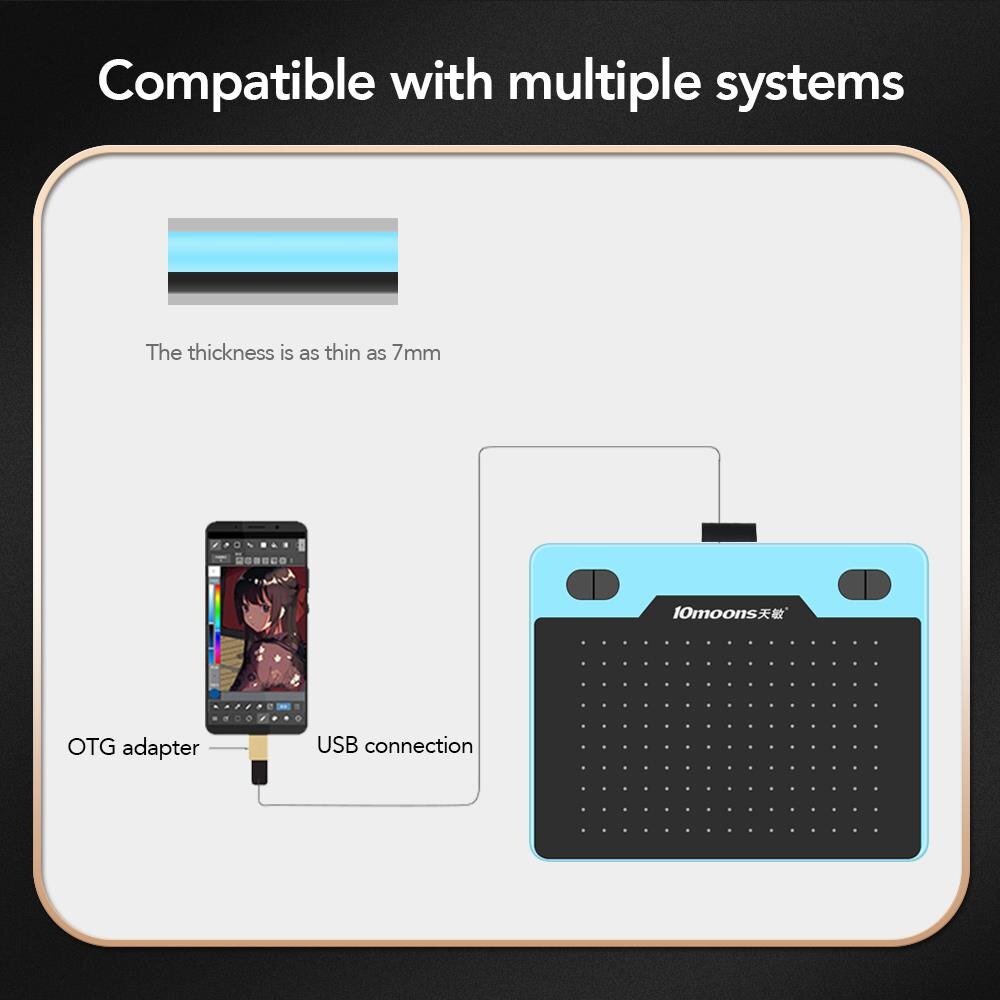 Graphics Tablet T503 Electronics Drawing Pad/Board Graphics tablet with Stylus for Android/PC/Laptop Writing Tablet