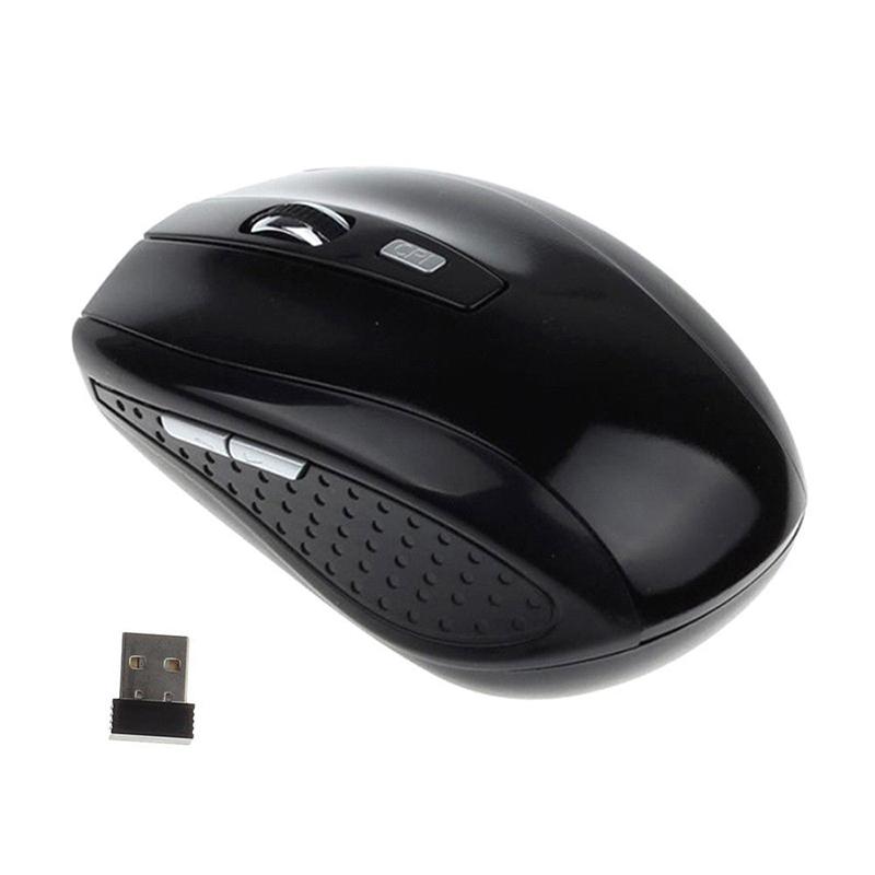 Draadloze Muis 2.4G Draagbare Draadloze Muis Draadloze Optische Scroll Muis Voor Pc Laptop D25: Black