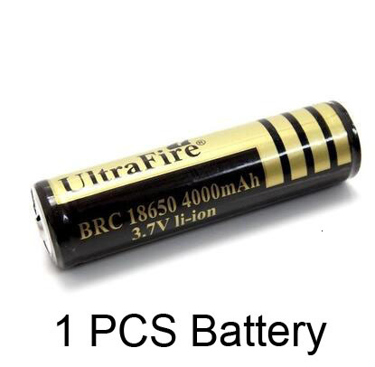 BRC 18650 3.7 V 4000mAh Capacity Li-Ion Battery for LED Flashlight Battery/ gimbal battery: Clear