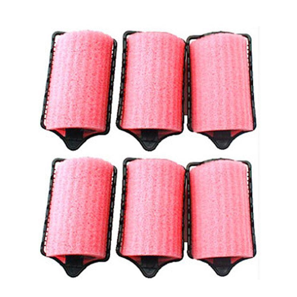 6 stks/set Grote Self Grip Haar Foam Rollers Cling Elke Grootte Geen Warmte Geen Clip Haar Curling Styling DIY magic Spiral Krulspelden Augustus 27: Default Title